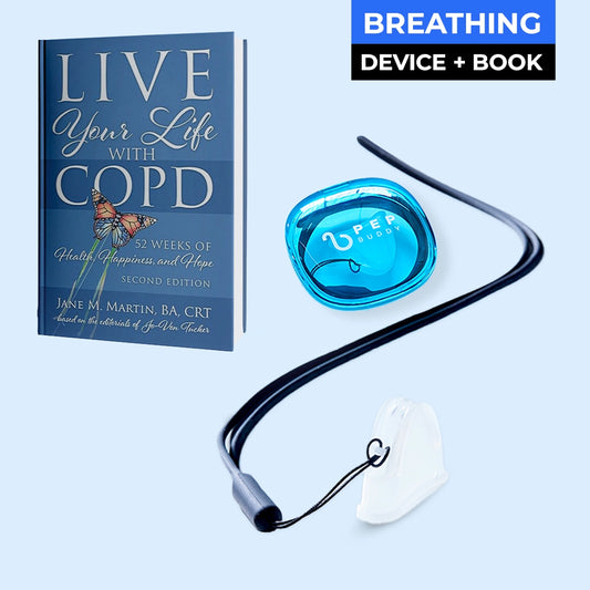 Breathe Better Bundle: PEP Buddy Device + “Live Your Life with COPD” Book